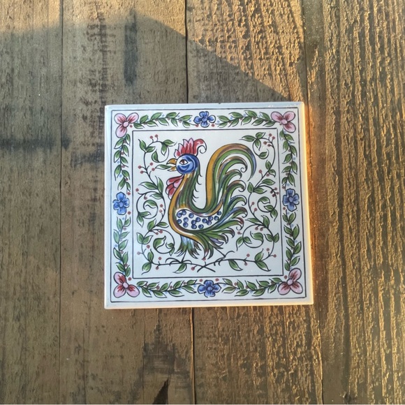 Ceramic Glazed Clay Tiles 4 x 4" Made in Portugal - Set of 2 - Picture 10 of 13